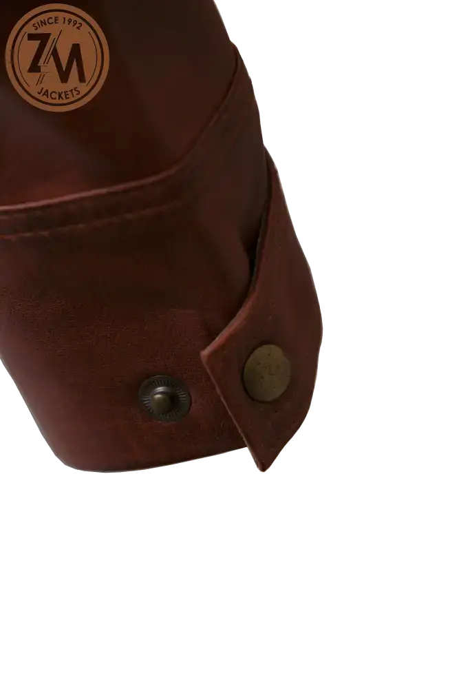 Diamond Men’s Real Sheep Leather Jacket Conic Men cuff button