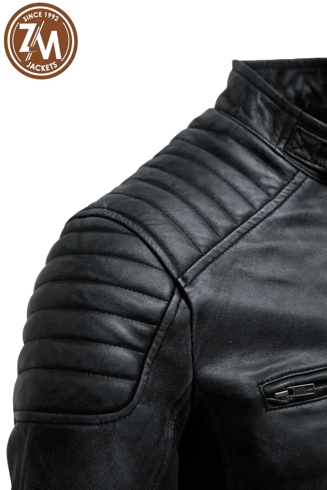 Archer Men’s Real Leather Jacket Black Distressed Men Jacket