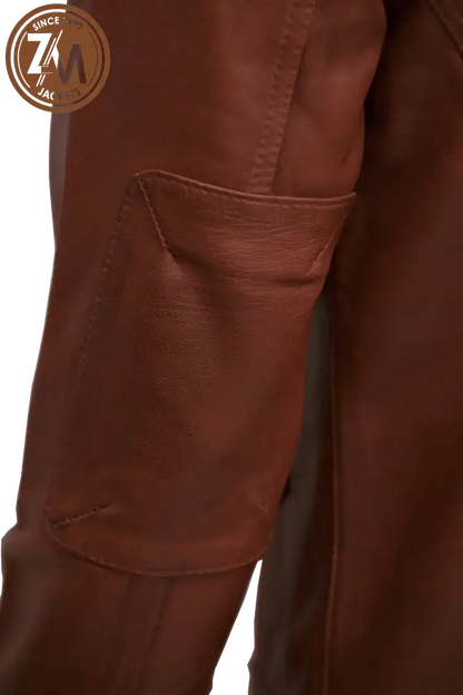 Diamond Men’s Real Sheep Leather Jacket Conic Men elbow style 