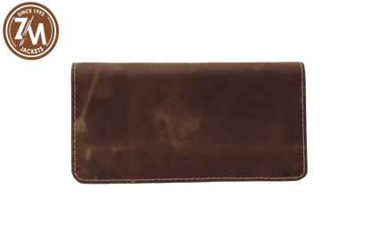 Leather Wallet Card Holder Cash Brown Distressed