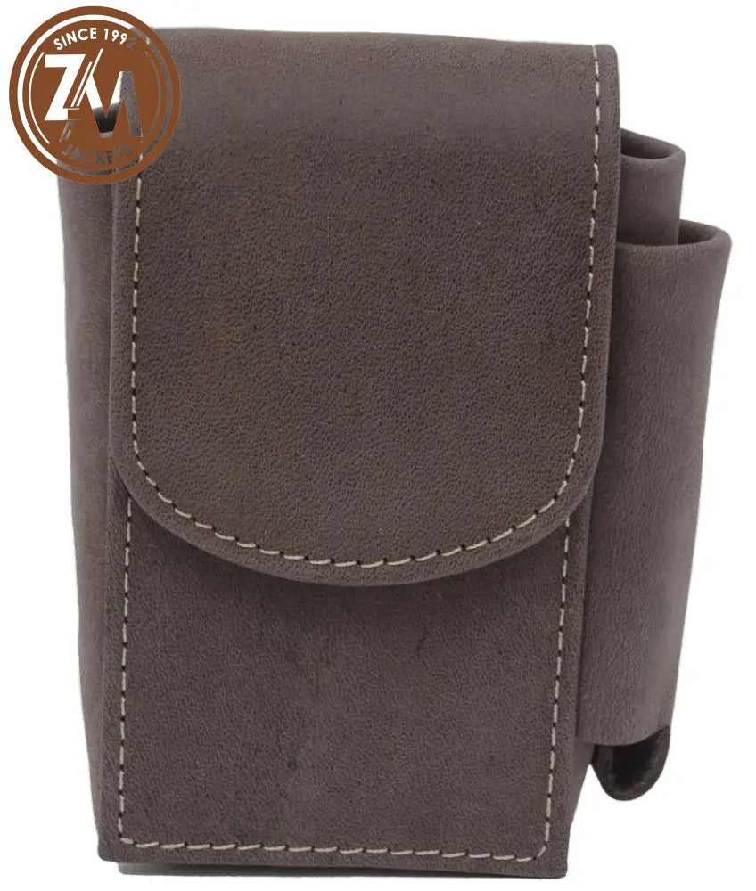 Suede Cigarette Cover With Lighter Holder Case