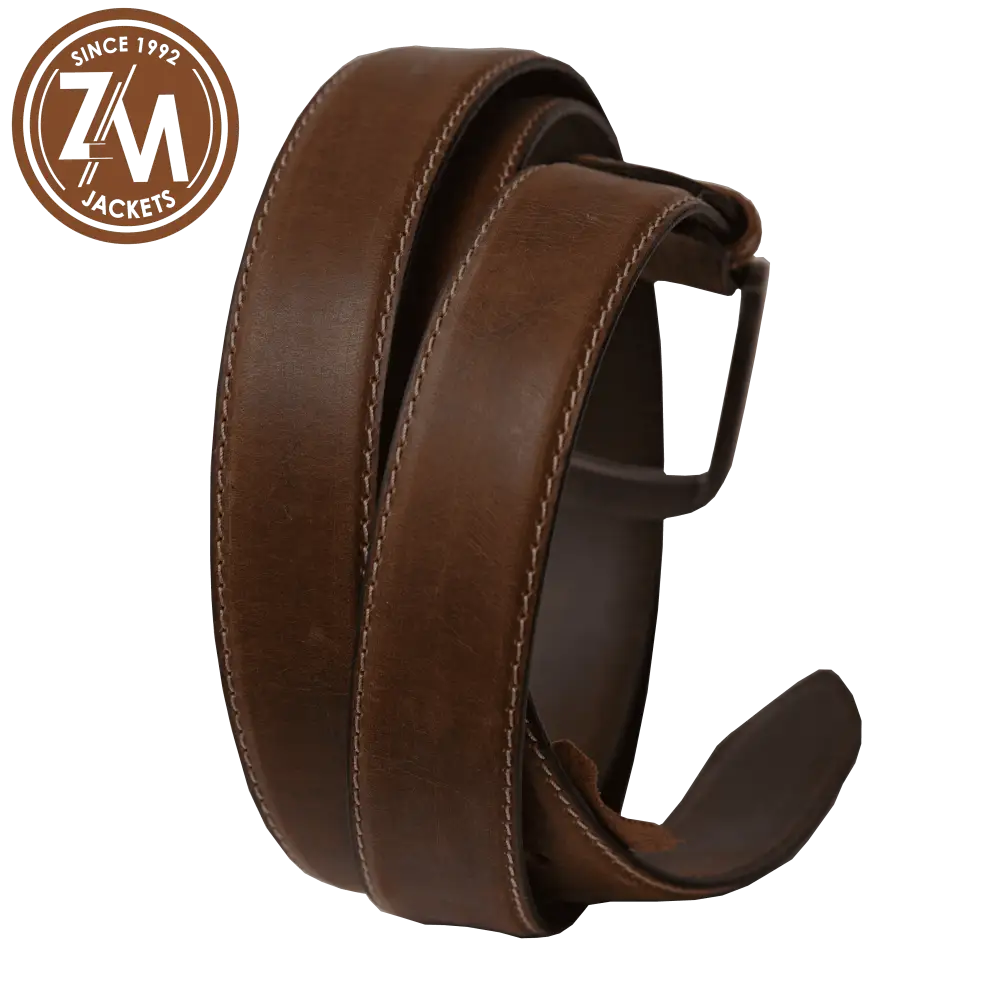 Suede Men's Leather Belt light tan